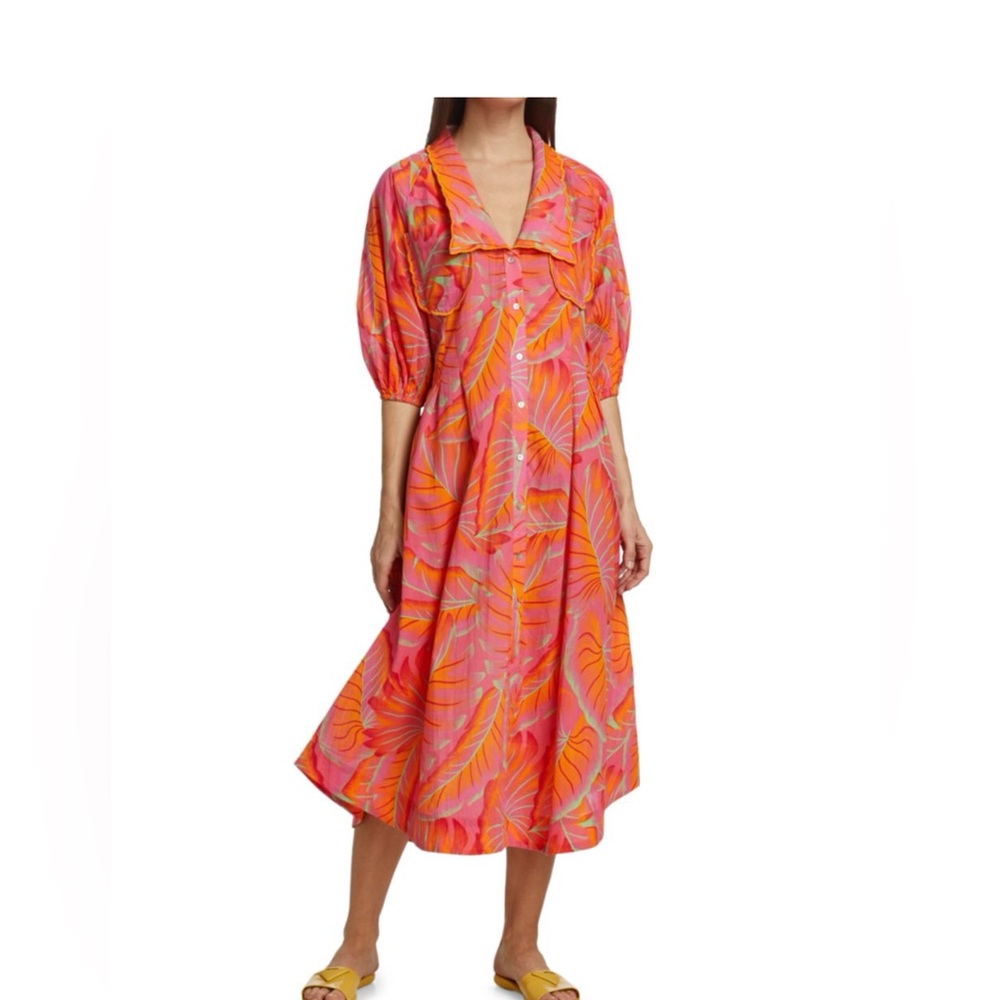 FARM Rio Bright Forest Midi Dress - Size L